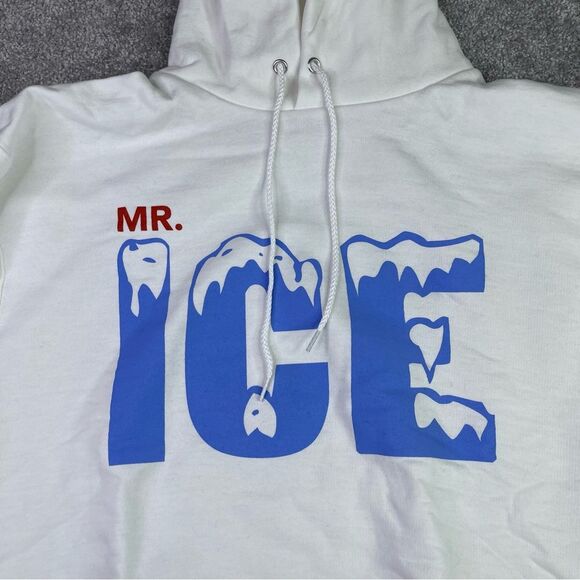 Champion X Barstool Sports Mr. Ice Hoodie Men’s Medium White Pocket No Hedge - Picture 2 of 11